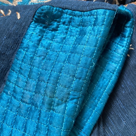 Norm Thompson Teal and Navy Embroidered Jacket sz 1X - Picture 8 of 8